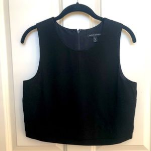 Classic black sleeveless crop top